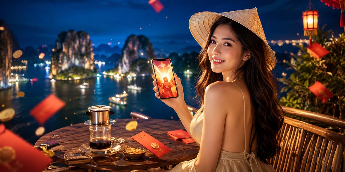 Khung cảnh thưởng bao lì xì tại Hạ Long Bay